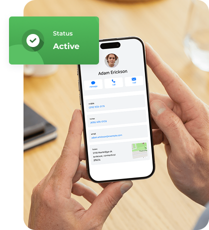Phone showing active status